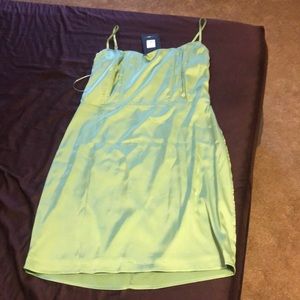 Satin Mini Dress green